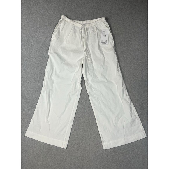 Athleta Paradise Mid Rise Wide Leg Pant For Women,  Size M, Petite White - Picture 4 of 11